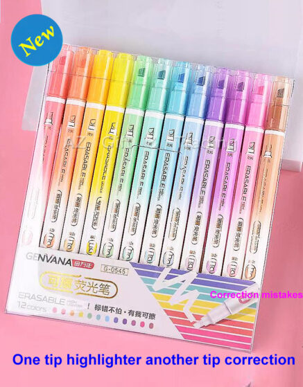 12 pcs Highlighter with correction
