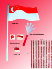 National Day Gifts Set WIth Collar Pin n Printed Bag