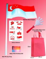 National Day Goodie Bag Full Tattoo Sticker-LED Badge-Non woven bag