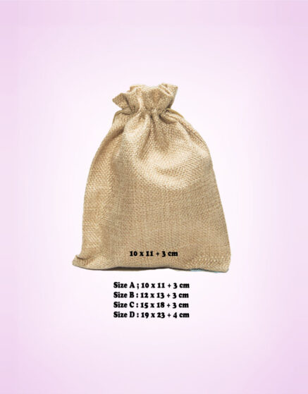 Gunny sack String Bag 10 x 11+3 cm