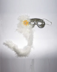 White Feather Party Mask Singapore