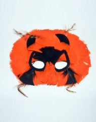 Orange feather mask