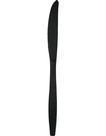 Black disposable knives