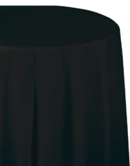 Black Round Plastic Table Cover