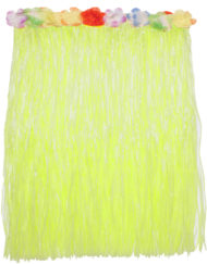 Long Yellow Hula Skirt w flowers