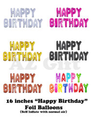 16 Inches HBD Foil Balloons
