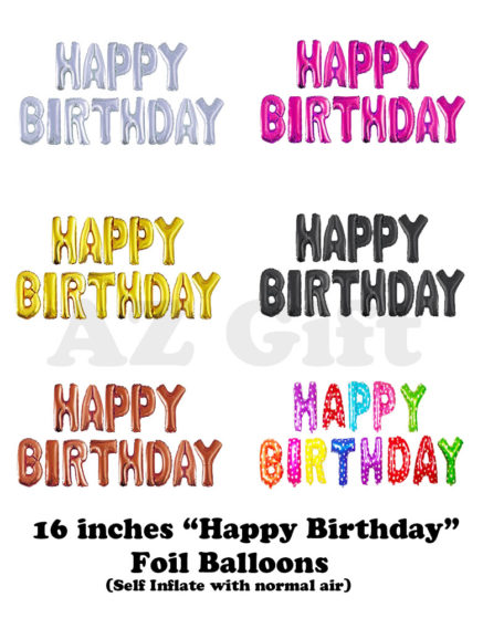 16 Inches HBD Foil Balloons