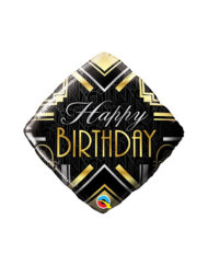 18 inches Happy Birthday Art Deco Balloon