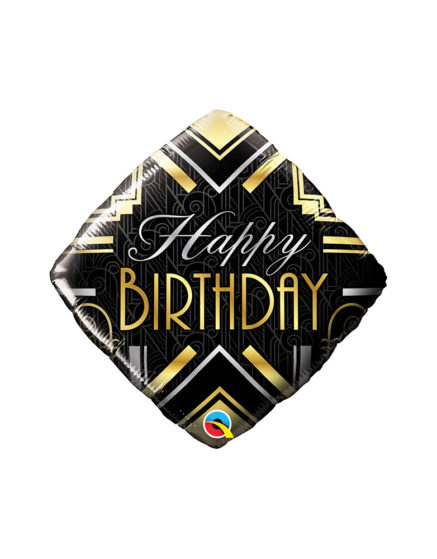 18 inches Happy Birthday Art Deco Balloon