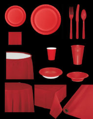 Classic Red Color Disposable Paper Plate