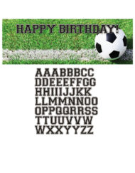Football Theme Giant Party Banner W Letters