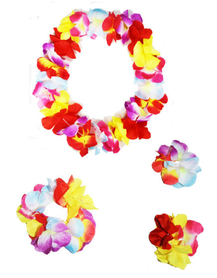 Hula Neck Lei Headband and Bracelet