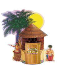Hula Tiki Hut Centerpiece