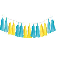 Light Blue N Yellow color Tassel Garland