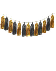 Metallic gold-black color Tassel Garland