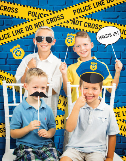 Police Party Photo Booth Background
