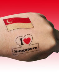 Singapore Tattoo Sticker