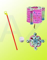 Paper Lanterns With LED Candle-Plastic Stick