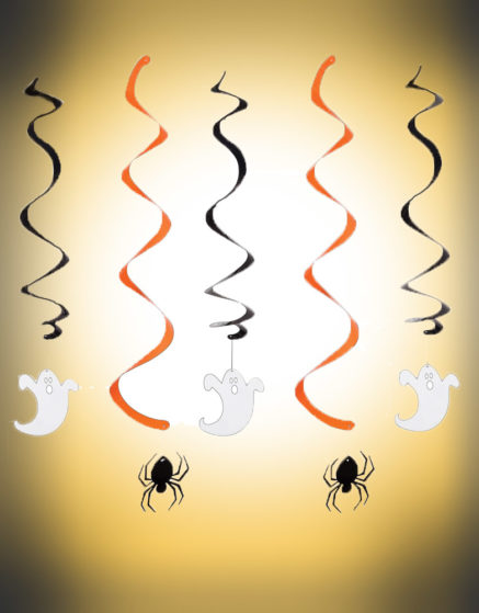 Halloween Decor Dizzy Danglers Ghosts & Spiders