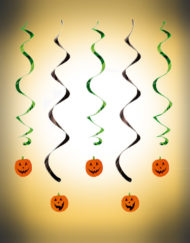 Halloween Decor Dizzy Danglers Paper Pumpkin Faces