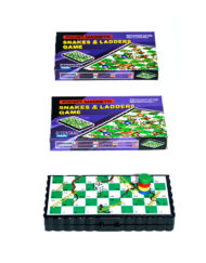 Pocket magnetic snakes and ladders travel game