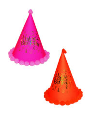 Happy Birthday Cone Hats Assorted Colors