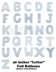 40 Inches Silver Letter Balloons