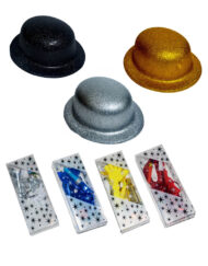 Party Pack With Gold-Silver-Black Hat