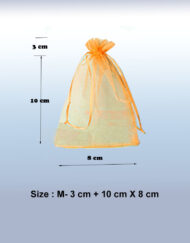 Rose Gold Organza Bag 13 x 8 cm