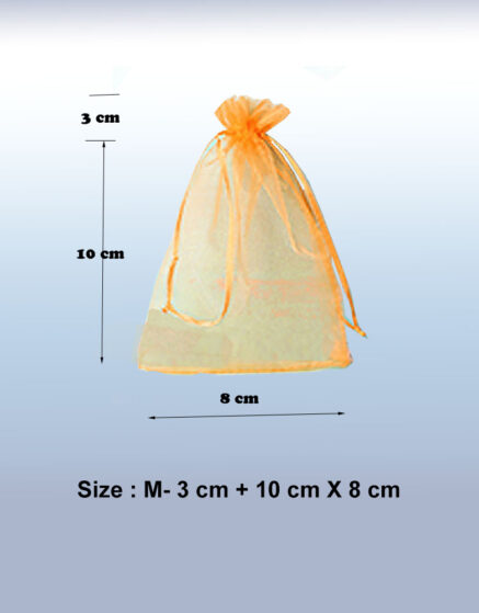 Rose Gold Organza Bag 13 x 8 cm