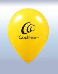Customized Yellow Balloon Printed With Black Ink