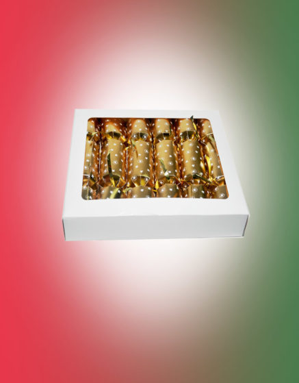 6 Christmas Crackers 8 inches Gold