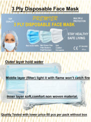 3 Ply Premier Disposable Face Mask