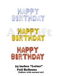 24 Inches HBD Balloons