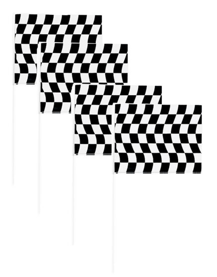 Black-white checkered Mini Flags
