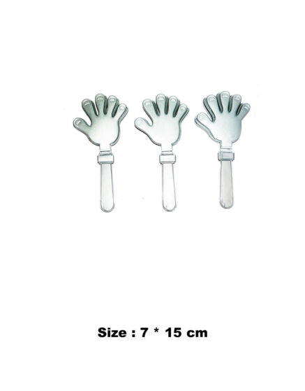 Silver Hand clapper 7 x 15 cm
