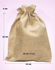 Gunny Sack String Bag 19x23+3 cm