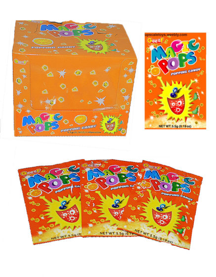Old School Childhood Snacks Orange Magic Pops Candy