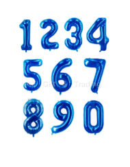 16 Inches Blue Number Balloon