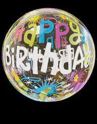 22 Inches HBD Bubble Balloon