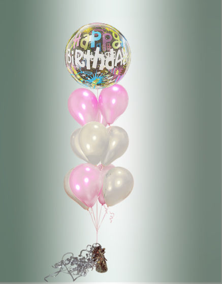 22 Inches Happy Birthday Balloon Bouquet With 10 Latex Balloons