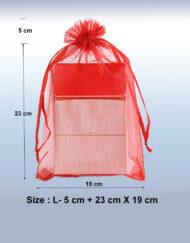 Red Organza Bag 28 x 19 cm