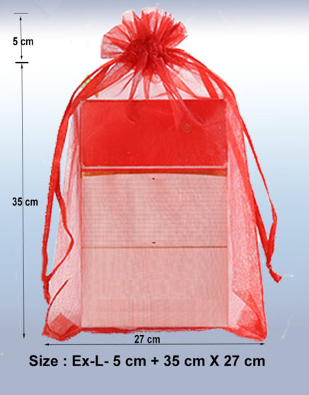Red Organza Bag 40 x 27 cm