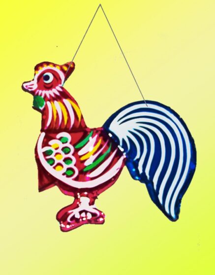 Traditional Cellophane Paper Lantern Rooster-B