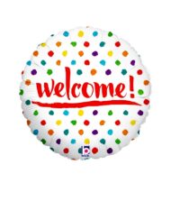 18 inch Welcome White back ground balloon