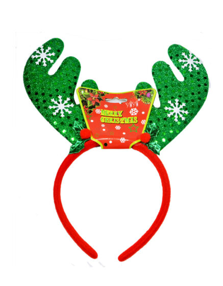 Christmas Green Reindeer Antlers Headband