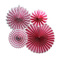 Gender Reveal Decoration Pink Color Paper Fans