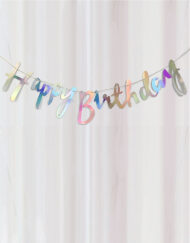 Happy Birthday Banner Foil Lettering