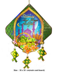 Hari Raya Hanging Decoration Paper 30 x 35-below 3 Ketupats