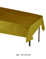 137 cm x 274 cm Disposable Gold Party Table Cloth